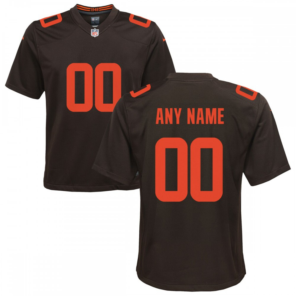 Cleveland Browns Nike Youth Alternate Custom Game Jersey - Brown-Profan Arena